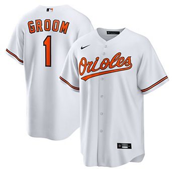 Men's Nike White Baltimore Orioles #1 Groom Home Replica Jersey
