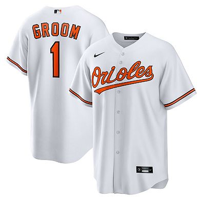 Men's Nike White Baltimore Orioles #1 Groom Home Replica Jersey