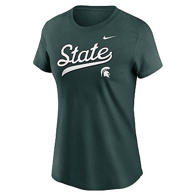 Women's Nike Green Michigan State Spartans Local Script T-Shirt