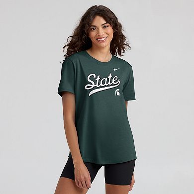 Women's Nike Green Michigan State Spartans Local Script T-Shirt