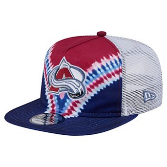 Men's New Era Navy/Burgundy Colorado Avalanche Throwback V-Dye Adjustable Golfer Hat
