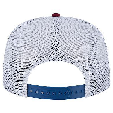 Men's New Era Navy/Burgundy Colorado Avalanche Throwback V-Dye Adjustable Golfer Hat