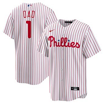 Men's Nike White Philadelphia Phillies #1 Dad Home Replica Jersey