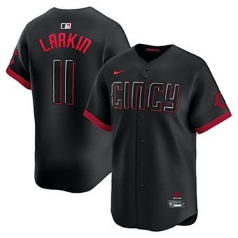 Men's Nike Barry Larkin Black Cincinnati Reds City Connect Limited Jersey