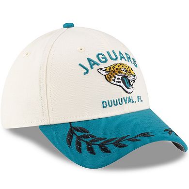Men's New Era Cream/Teal Jacksonville Jaguars 2025 NFL Draft 39THIRTY Flex Hat