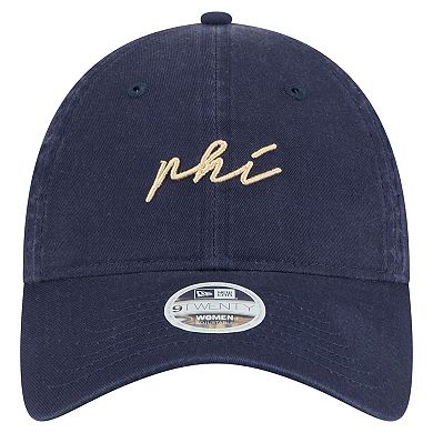 Women's New Era Navy Philadelphia Union Script 9TWENTY Adjustable Hat