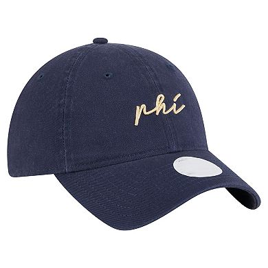 Women's New Era Navy Philadelphia Union Script 9TWENTY Adjustable Hat