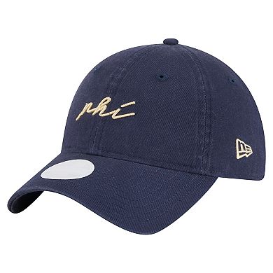 Women's New Era Navy Philadelphia Union Script 9TWENTY Adjustable Hat