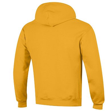 Men's Champion Gold West Virginia Mountaineers Arch Over Logo Pullover Hoodie