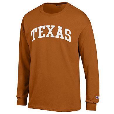 Men's Champion Texas Orange Texas Longhorns Basic Arch Long Sleeve T-Shirt