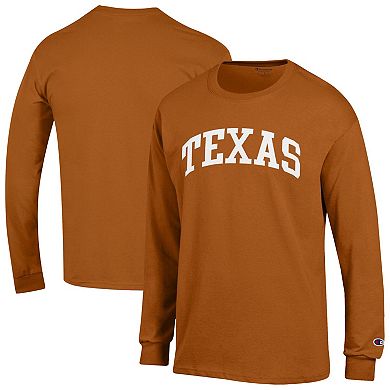Men's Champion Texas Orange Texas Longhorns Basic Arch Long Sleeve T-Shirt