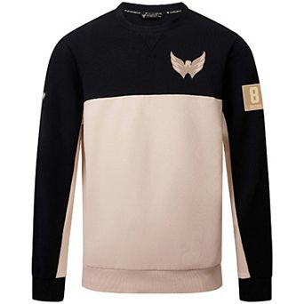 Men's Levelwear Alexander Ovechkin Black Washington Capitals Name & Number Pullover Sweatshirt