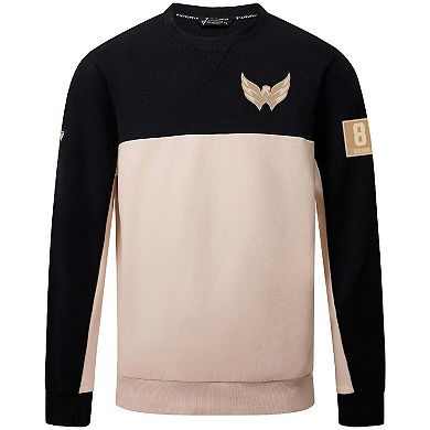 Men's Levelwear Alexander Ovechkin Black Washington Capitals Name & Number Pullover Sweatshirt