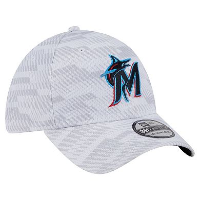 Men's New Era White Miami Marlins Graded 39THIRTY Flex Hat