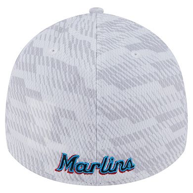 Men's New Era White Miami Marlins Graded 39THIRTY Flex Hat