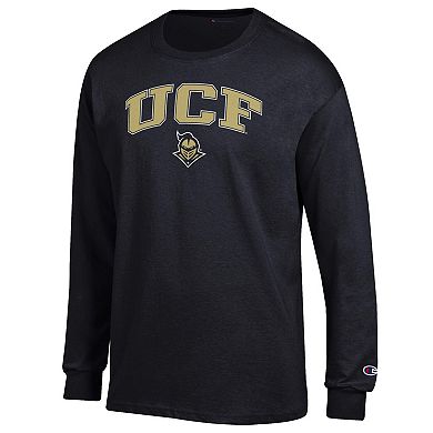 Men's Champion Black UCF Knights Arch Over Logo Long Sleeve T-Shirt