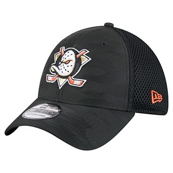Men's New Era Black Anaheim Ducks Active Subtle Camo 39THIRTY Flex Hat