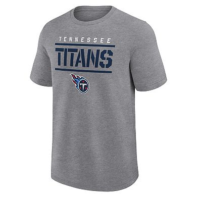 Men's Fanatics Heather Gray Tennessee Titans Big & Tall Top Notch T-Shirt