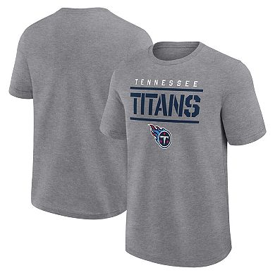Men's Fanatics Heather Gray Tennessee Titans Big & Tall Top Notch T-Shirt