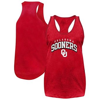 Women's Fanatics Crimson Oklahoma Sooners Plus Size Rhinestone Tank Top