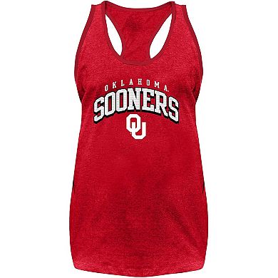 Women's Fanatics Crimson Oklahoma Sooners Plus Size Rhinestone Tank Top