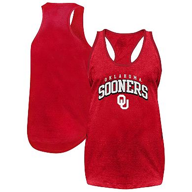 Women's Fanatics Crimson Oklahoma Sooners Plus Size Rhinestone Tank Top