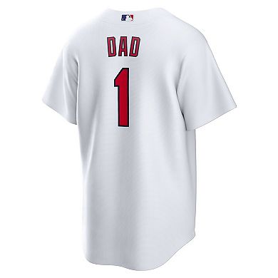 Men's Nike White St. Louis Cardinals #1 Dad Home Replica Jersey
