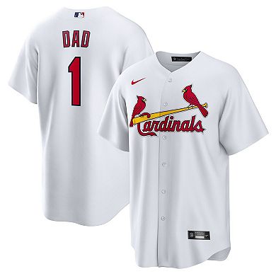 Men's Nike White St. Louis Cardinals #1 Dad Home Replica Jersey