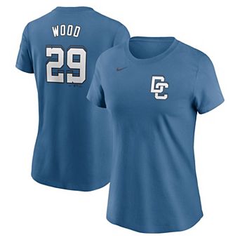 Women's Nike James Wood Blue Washington Nationals 2025 City Connect Fuse Name & Number 2.0 T-Shirt