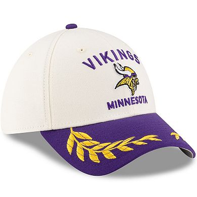 Men's New Era Cream/Purple Minnesota Vikings 2025 NFL Draft 39THIRTY Flex Hat