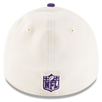 Men's New Era Cream/Purple Minnesota Vikings 2025 NFL Draft 39THIRTY Flex Hat