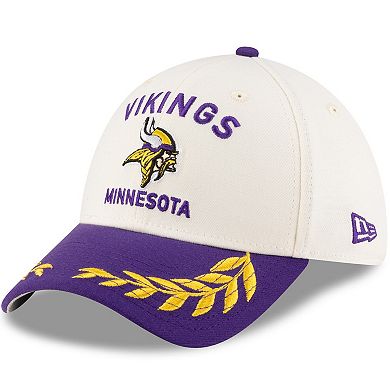 Men's New Era Cream/Purple Minnesota Vikings 2025 NFL Draft 39THIRTY Flex Hat