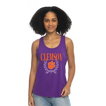 Women's ZooZatz Purple Clemson Tigers Everyday Tri-Blend Tank Top