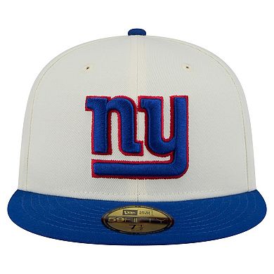 Men's New Era White/Royal New York Giants Main 59FIFTY Fitted Hat