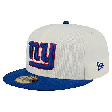 Men's New Era White/Royal New York Giants Main 59FIFTY Fitted Hat