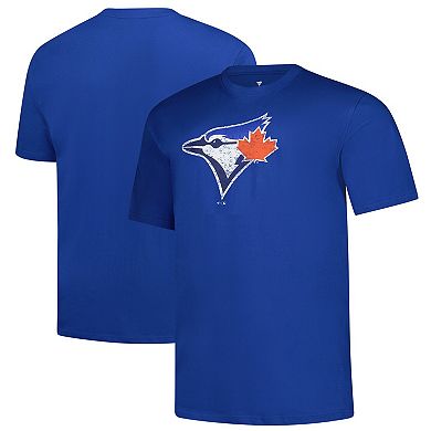 Men's Profile Royal Toronto Blue Jays Big & Tall Distressed Logo T-Shirt