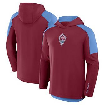 Men's Fanatics Burgundy Colorado Rapids Red Card Transitional Pullover Hoodie