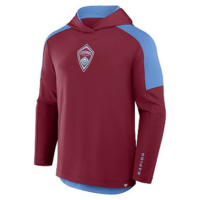 Men's Fanatics Burgundy Colorado Rapids Red Card Transitional Pullover Hoodie