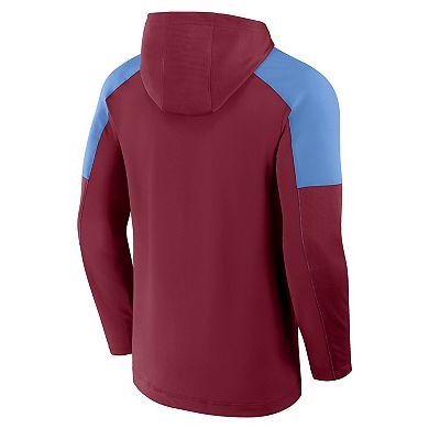 Men's Fanatics Burgundy Colorado Rapids Red Card Transitional Pullover Hoodie