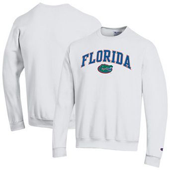 Men's Champion White Florida Gators Arch Over Logo Pullover Sweatshirt