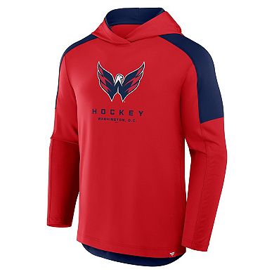 Men's Fanatics Red Washington Capitals Meta Game Transitional Pullover Hoodie