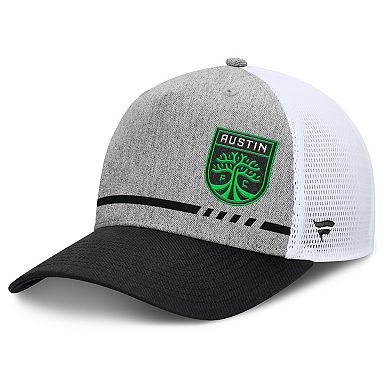 Men's Fanatics Heather Gray Austin FC Low Block Trucker Adjustable Hat