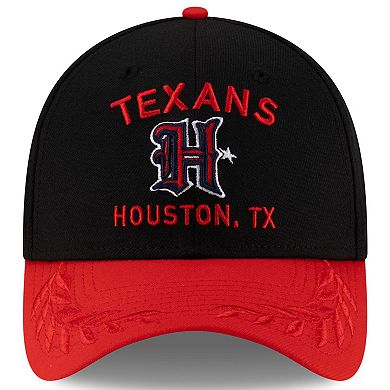 Men's New Era Black/Red Houston Texans 2025 NFL Draft 39THIRTY Flex Hat