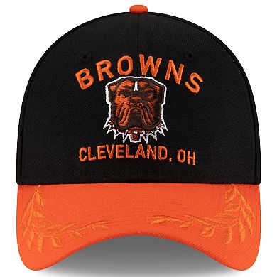 Men's New Era Black/Orange Cleveland Browns 2025 NFL Draft 39THIRTY Flex Hat