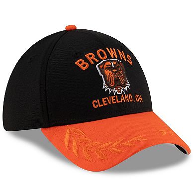 Men's New Era Black/Orange Cleveland Browns 2025 NFL Draft 39THIRTY Flex Hat