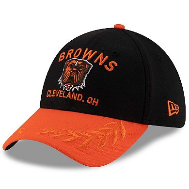 Men's New Era Black/Orange Cleveland Browns 2025 NFL Draft 39THIRTY Flex Hat