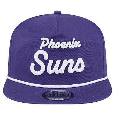 Men's New Era Purple Phoenix Suns Team Text Golfer Snapback Hat