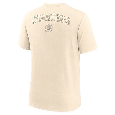 Men's Nike Cream Los Angeles Chargers Glory Tri-Blend T-Shirt