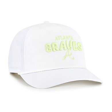 Women's '47 White Atlanta Braves Bright Side Adjustable Hitch Hat