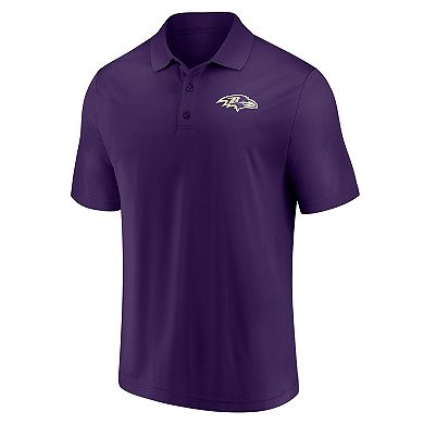 Men's Fanatics Dark Purple Baltimore Ravens Polo